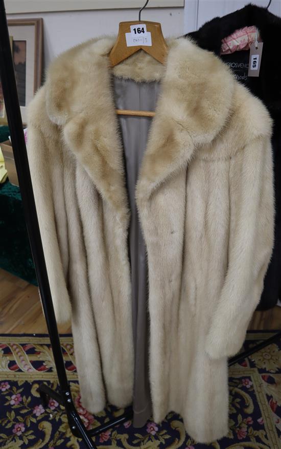 A vintage blond mink coat